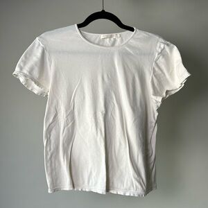 Christy Dawn Short-Sleeve Tee in Ivory Size L